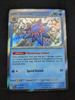Starmie - 119/091 - Paldean Fates - Pokemon TCG Card NM Baby Shiny Rare - Image 1