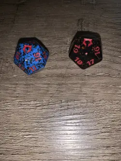 Lot 2 MTG Dice D20 Return To Ravnica Dice Magic The Gathering Black Blue - Image 1