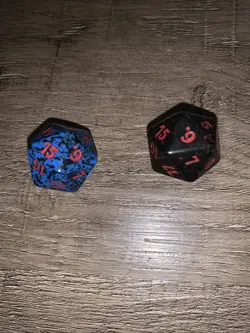 Lot 2 MTG Dice D20 Return To Ravnica Dice Magic The Gathering Black Blue - Image 2