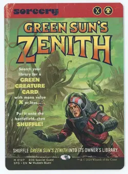Green Sun's Zenith 0127 Borderless Special Guest Showcase MTG Edge of Eternities - Image 1