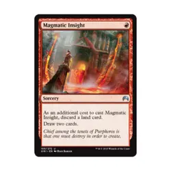 WOTC MTG Magic Origins Magmatic Insight (U) (Foil) NM - Image 1