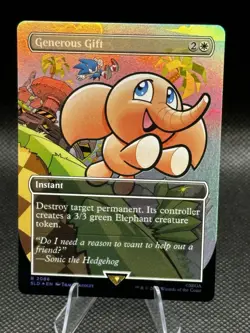 Secret Lair x Sonic - MTG - Generous Gift #2088 (NM, FOIL 🌈) - FAST SHIPPING - Image 1