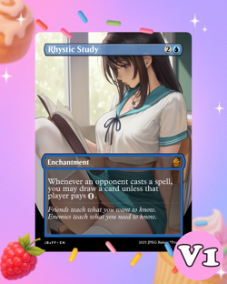 Rhystic Study | MTG Premium Art Card - Image 1