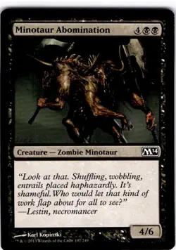 MTG Minotaur Abomination Magic 2014 (M14) Common #107 - Image 1