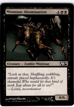 MTG Minotaur Abomination Magic 2014 (M14) Common #107 - Image 1
