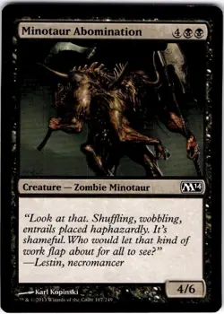MTG Minotaur Abomination Magic 2014 (M14) Common #107 - Image 1