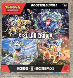 Pokemon TCG Stellar Crown Booster Bundle Box Factory Sealed 6 Packs - Image 1