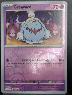 Greavard 042/091 Reverse Holo - SV: Paldean Fates Pokemon TCG NM+ - Image 1