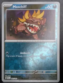 Maschiff 062/091 Reverse Holo - SV: Paldean Fates Pokemon TCG NM+ - Image 1