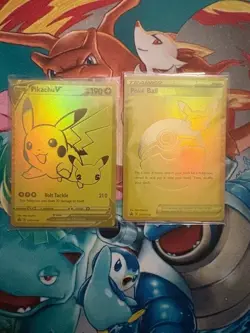 ⚡ Pokemon Celebrations Pikachu V & PokeBall Gold Promos SWSH145 SWSH146 - Sealed - Image 1