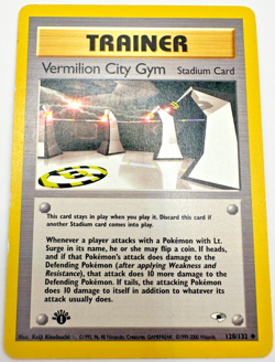 Pokemon Karte TCG Vermilion City Gym 120/132 1. Gym Heros Vintage Englisch LP - Image 1