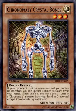 Chronomaly Crystal Bones - Rare 1st Edition REDU-EN012 - NM - YuGiOh - Image 1