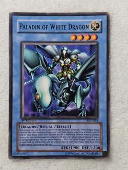YUGIOH - PALADIN OF WHITE DRAGON - SKE-024 - 1st EDITION Moderate Play - Image 1