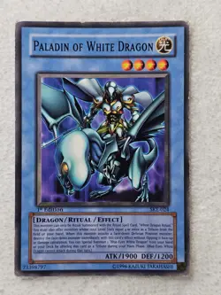 YUGIOH - PALADIN OF WHITE DRAGON - SKE-024 - 1st EDITION Moderate Play - Image 2