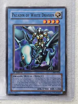 YUGIOH - PALADIN OF WHITE DRAGON - SKE-024 - 1st EDITION Moderate Play - Image 4