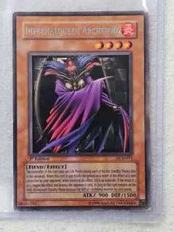 YuGiOh Infernalqueen Archfiend DCR-071 1st Edition Rare Moderate Play - Image 5