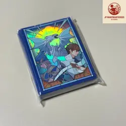 Yugioh TCG 60 Card Sleeves Seto Kaiba Blue-Eyes 91 × 66mm Standard Size New - Image 1