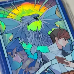 Yugioh TCG 60 Card Sleeves Seto Kaiba Blue-Eyes 91 × 66mm Standard Size New - Image 2