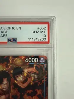 One Piece Card Game TCG Portgas.D.Ace OP08-052 TR PSA 10 - Image 3