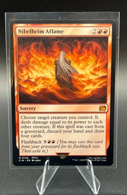 Nibelheim Aflame Final Fantasy Regular Magic MTG FIN 0146 FFVII VII NM - Image 1