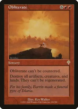 Obliterate Invasion HEAVILY PLD Red Rare MAGIC THE GATHERING MTG CARD ABUGames - Image 1