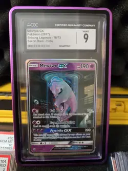 Pokemon Mewtwo GX TCG Shining Legends Holo Card 78/73 Secret Rare CGC 9 - Image 1