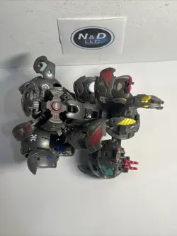 Bakugan Battle Brawlers Pyrus Maxus Helios 7 In 1 Completed With Card RARE SET - Image 3