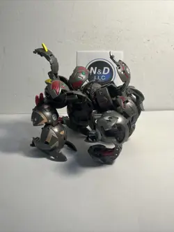 Bakugan Battle Brawlers Pyrus Maxus Helios 7 In 1 Completed With Card RARE SET - Image 5