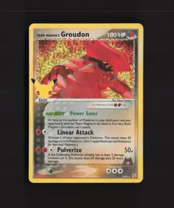 Team Magma's Groudon 9/95 Celebrations Ultra Rare Holo Pokemon Card NM - Image 1