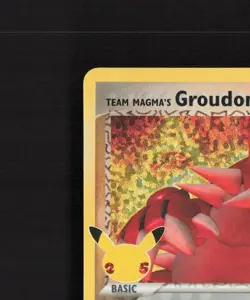 Team Magma's Groudon 9/95 Celebrations Ultra Rare Holo Pokemon Card NM - Image 3