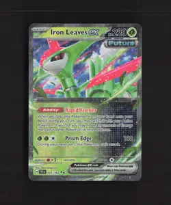Iron Leaves ex 025/162 Temporal Forces Ultra Rare Holo Pokemon Card NM - Image 1