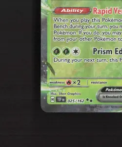 Iron Leaves ex 025/162 Temporal Forces Ultra Rare Holo Pokemon Card NM - Image 5