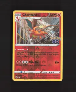 Charizard 010/078 Pokemon GO Reverse Holo Rare Stamped Pokemon Card LP+ - Image 1