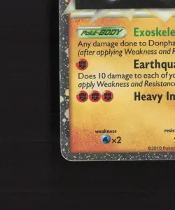 Donphan 107/123 HeartGold SoulSilver Ultra Rare Holo Pokemon Card MP - Image 5