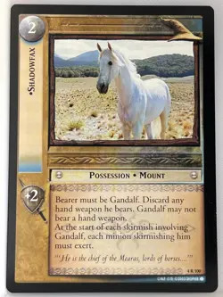 LORD OF THE RINGS TCG TWO TOWERS RARE CARD 4R100 SHADOWFAX ex - Image 1