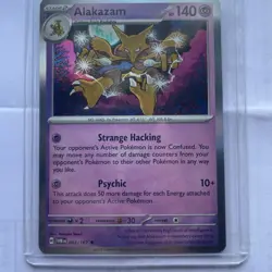 Pokemon Alakazam TCG Holo Rare Card 082/167 Scarlet & Violet Twilight Masquerade - Image 1