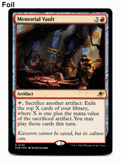 Memorial Vault (Foil) - [Edge of Eternities] MTG Magic *In Hand/Ships Now* 🔥 - Image 1
