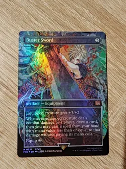 MTG FINAL FANTASY Buster Sword BORDERLESS FOIL 351 NM - Image 1