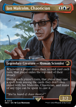 Ian Malcolm, Chaotician FOIL Jurassic World PLD Creature Rare MTG CARD ABUGames - Image 1