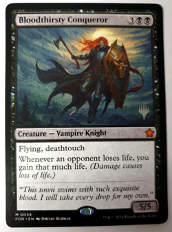 MTG Foundations - Bloodthirsty Conqueror - Promo Mythic - 0058 VLP - Image 1