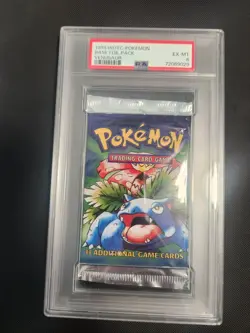 1999 Pokemon Base Set Booster Pack Psa 6 Venusaur - Image 1