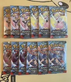 NEW Pokemon TCG Journey Together Booster Packs Lot of 12 FACTORY SEALED - Image 1