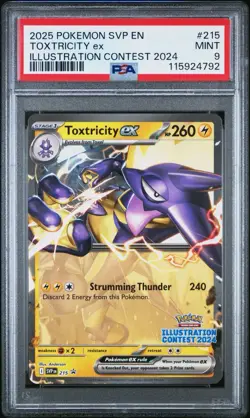 2025 POKEMON SVP EN-SV BLACK STAR PROMO #215 TOXTRICITY EX PSA 9 #215 - Image 1
