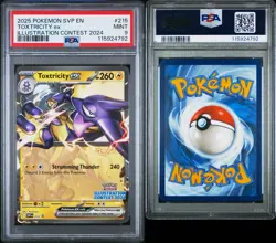 2025 POKEMON SVP EN-SV BLACK STAR PROMO #215 TOXTRICITY EX PSA 9 #215 - Image 3