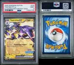 2025 POKEMON SVP EN-SV PROMO ILLUSTRATION CONTEST 2024 #215 TOXTRICITY EX PSA 9 - Image 3