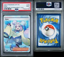 2024 POKEMON SVP EN-SV BLACK STAR PROMO IONO PREM TOURNAMENT #124 PSA 9 - Image 3
