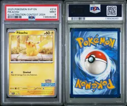 2025 POKEMON SVP EN-SV BLACK STAR PROMO ILLUSTRATION CONTEST 2024 PIKACHU PSA 9 - Image 3