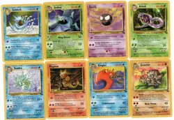 25 NM/LP Fossil Pokemon Lot Common And Uncommon Vintage WOTC TCG - Image 1
