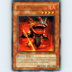 Yugioh Alien Telepath GLAS-EN034 Unlimited Silver Foil Rare - MP-LP 💎 - Image 1