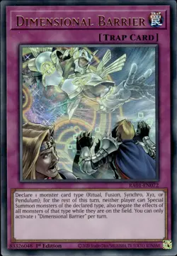 Dimensional Barrier - Ultra Rare 1st Edition RA01-EN072 - NM - YuGiOh - Image 1